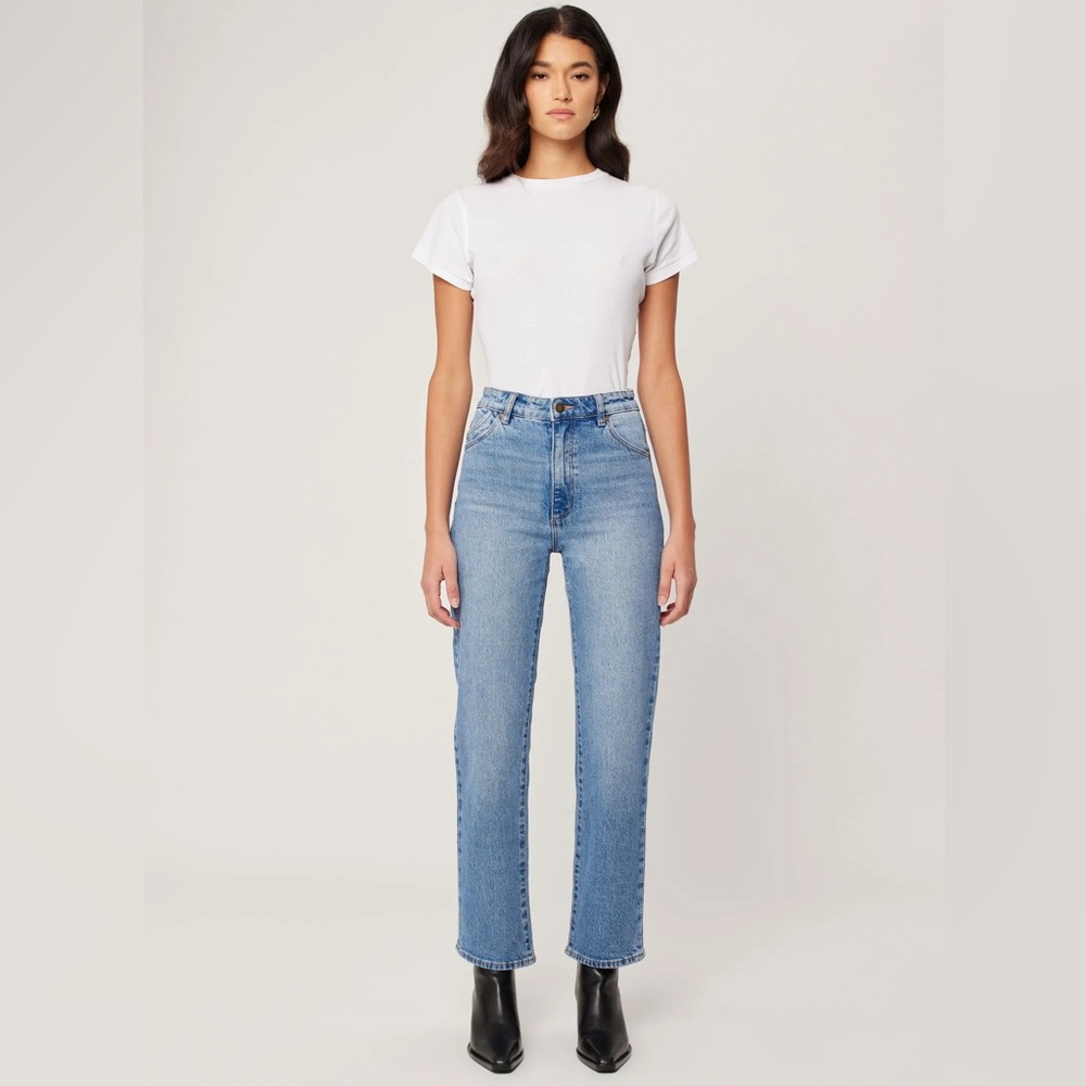 ROLLA'S High Rise Straight Blue Jeans